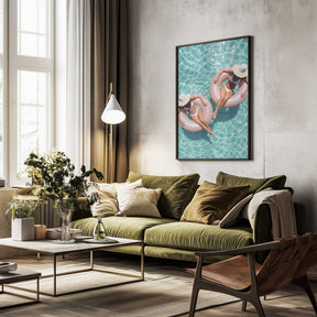 Floating In the Pool Poster
