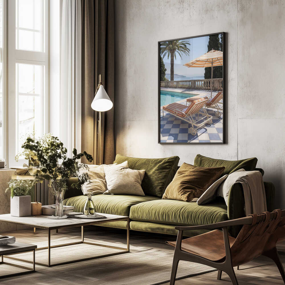 Sunbeds At the Beach Villa Poster