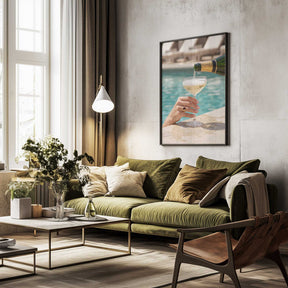Luxury Poolside Champagne Poster