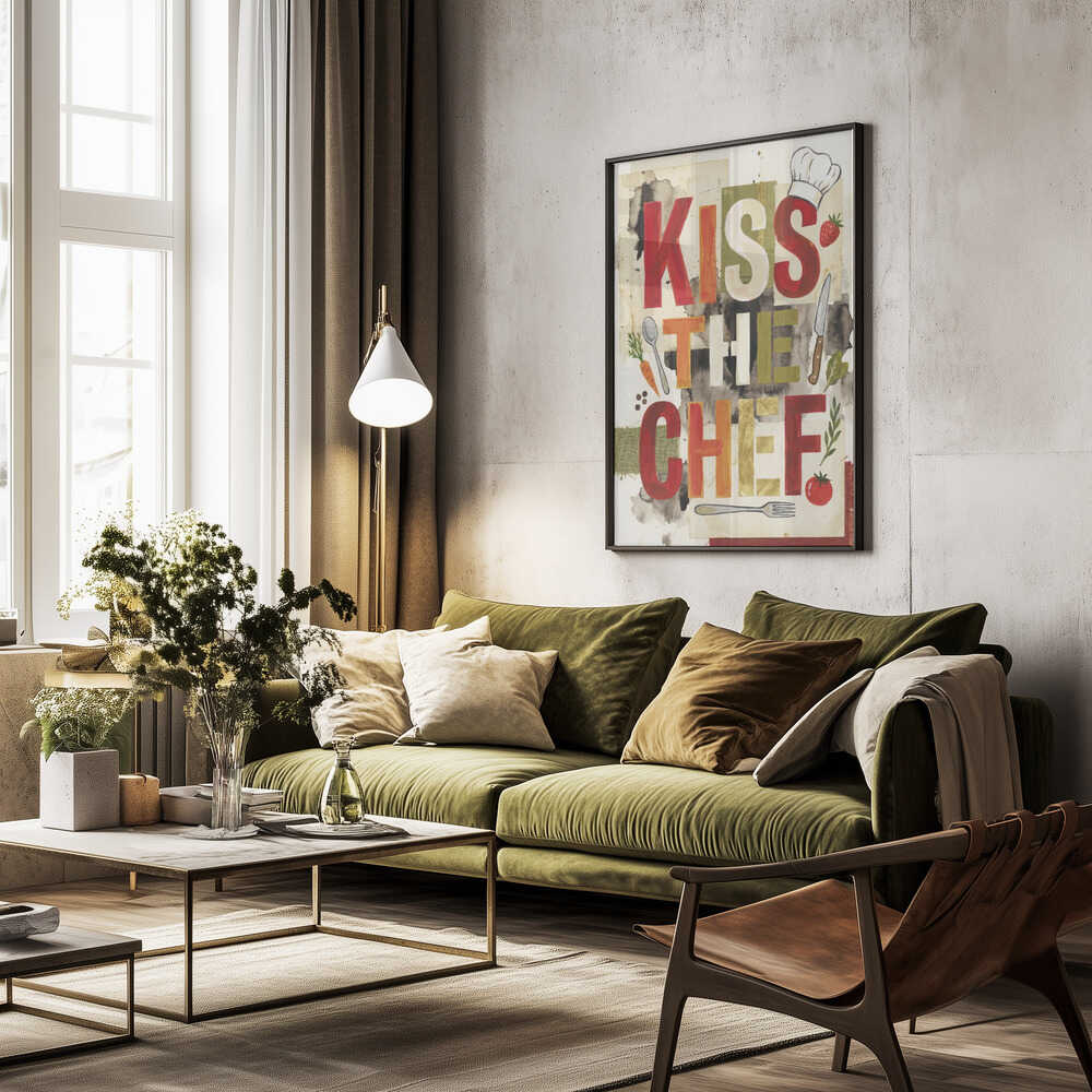 Kiss The Chef Kitchen Poster