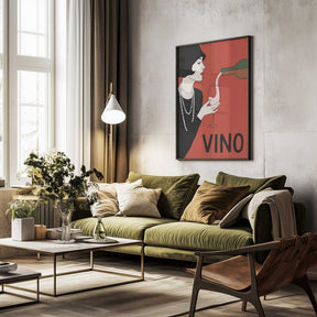 Elegant Flapper Wine Pour Poster