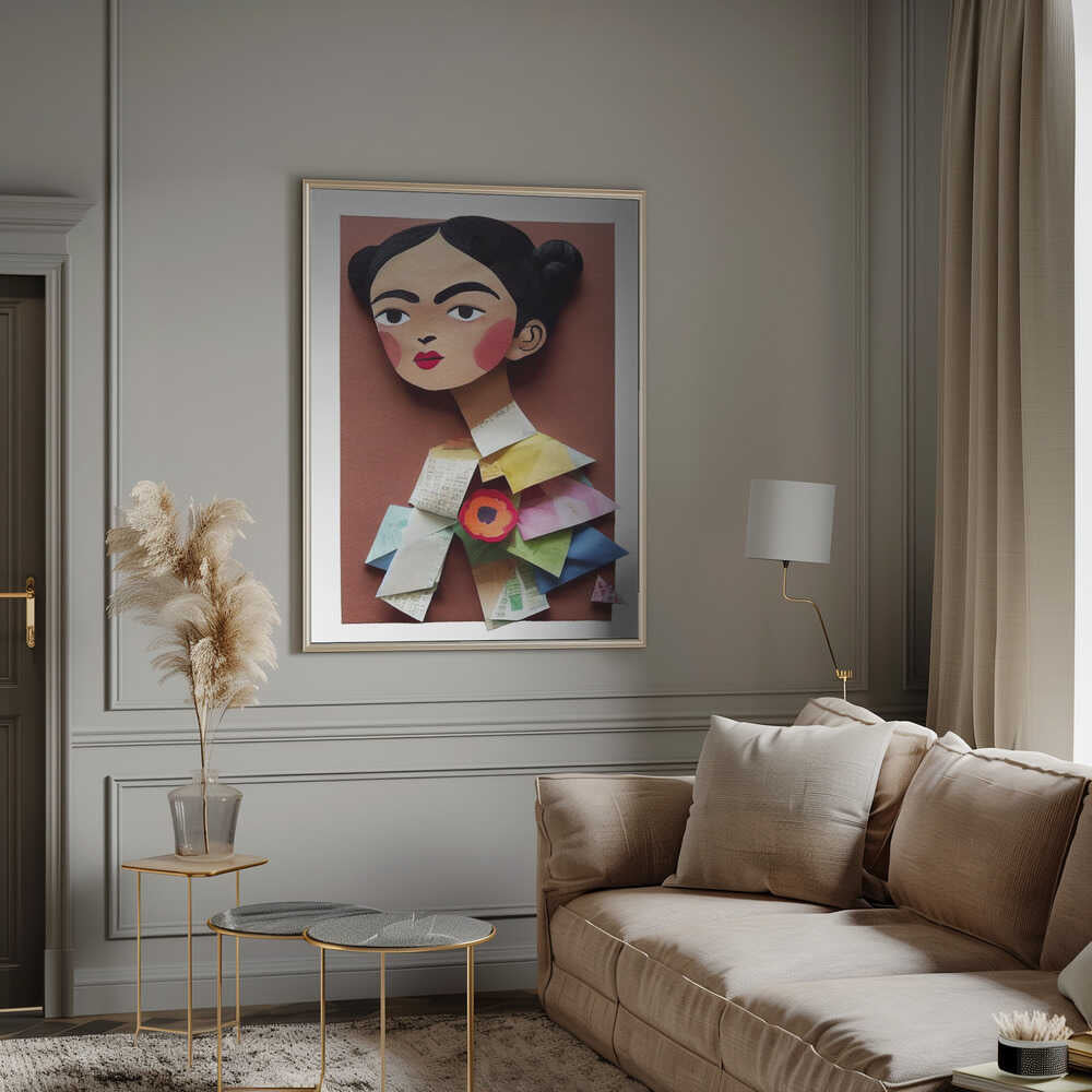 Paper Portrait Blossom Poster