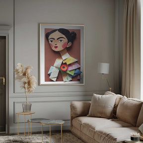 Paper Portrait Blossom Poster