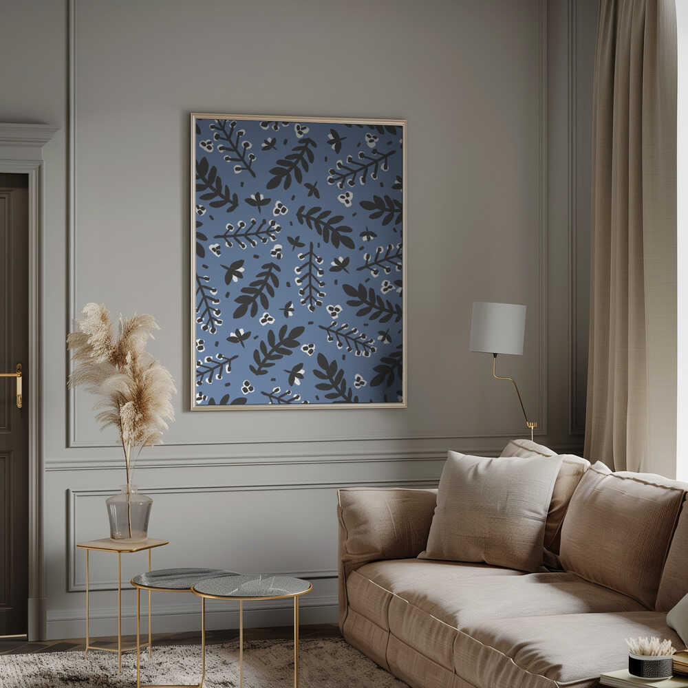 Leafy Nightscape Poster