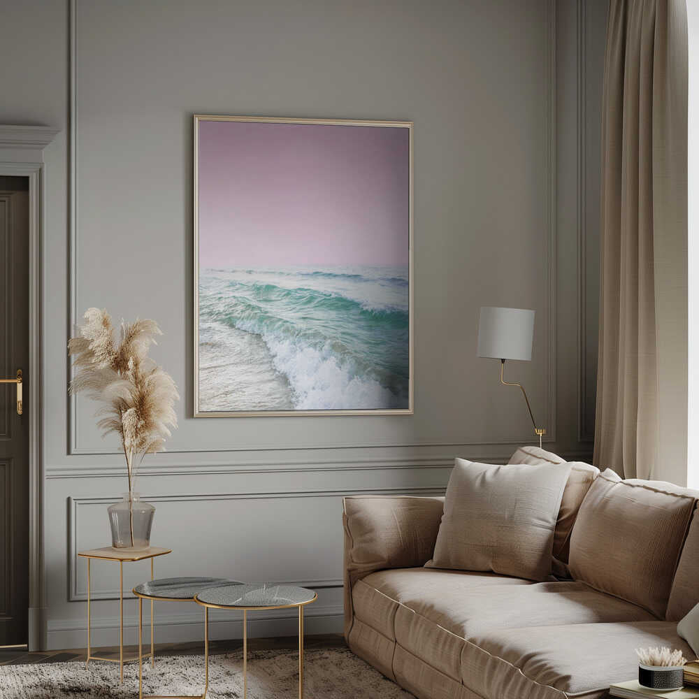 Pink Sky Beach Poster