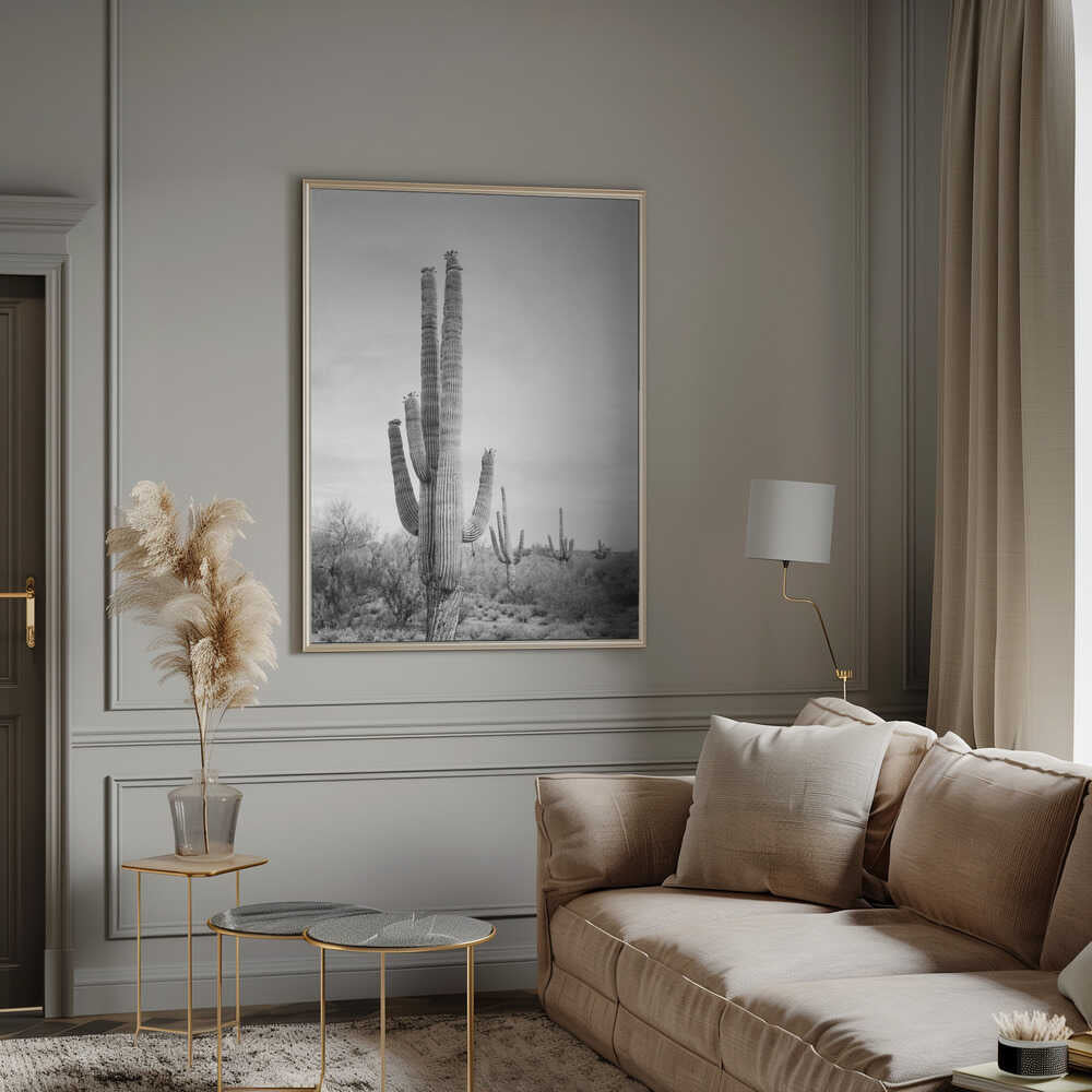Saguaro B&amp;W Poster