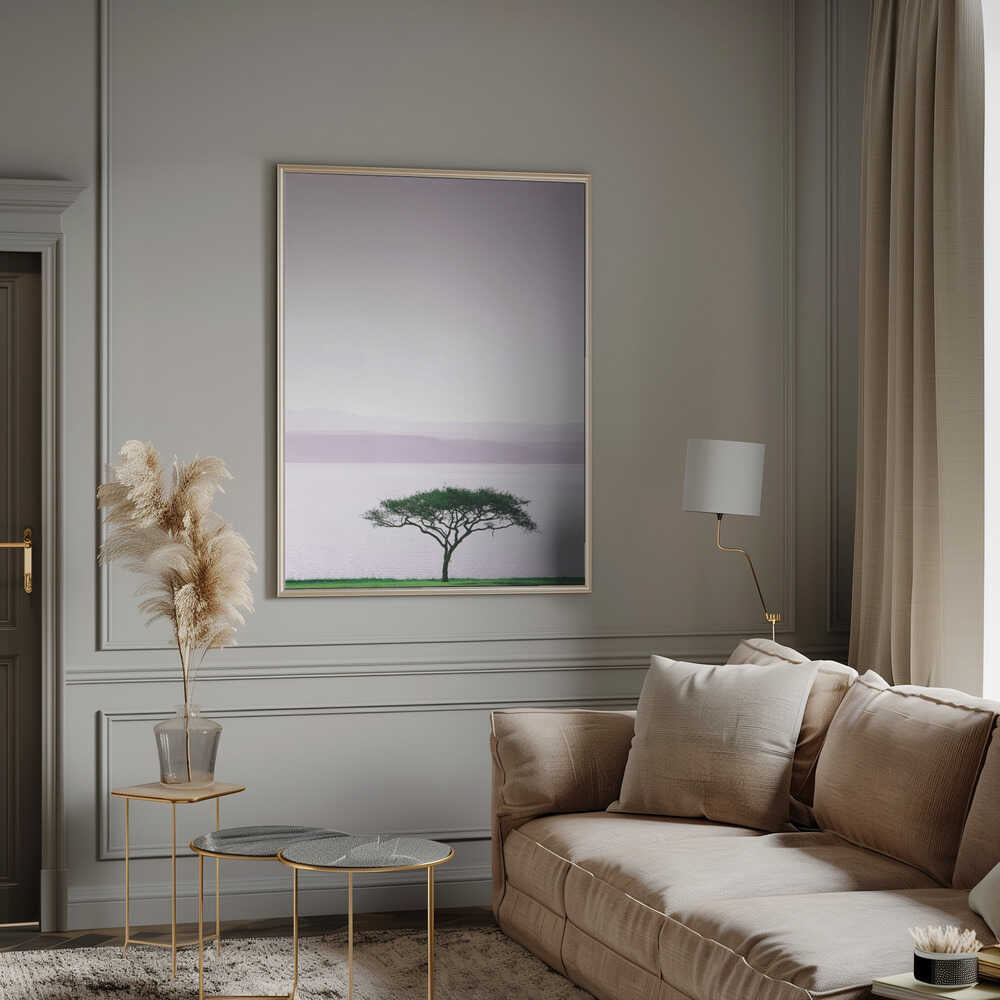 Tree By A Tranquil Lake Poster