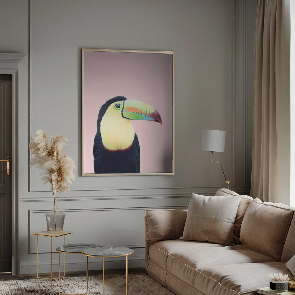 Toucan on Pink Poster