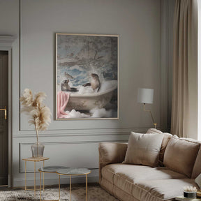 Splashing Seals Poster