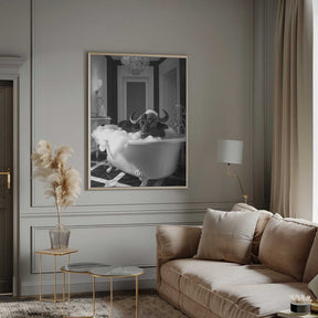 Curious Buffelo In the Tub Poster