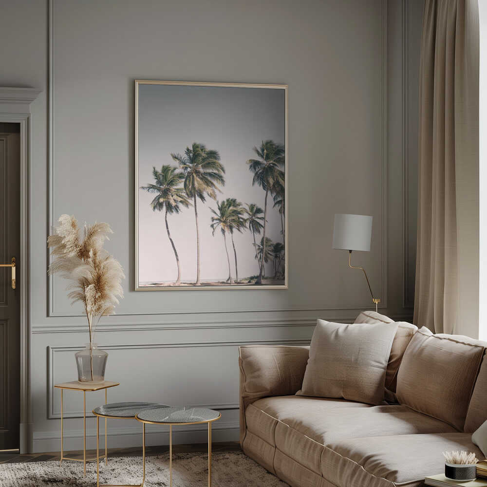 Blush Tropical Trees Poster