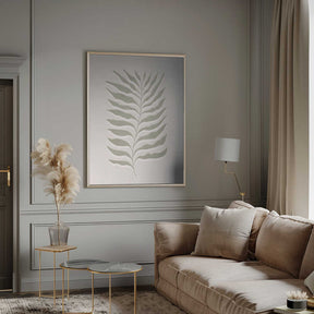 Olive Green Leaf Poster
