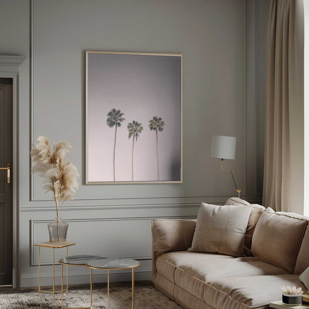 Palms On Pink Poster