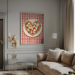 Pizza Heart checked Poster