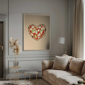 Pizza Heart Poster