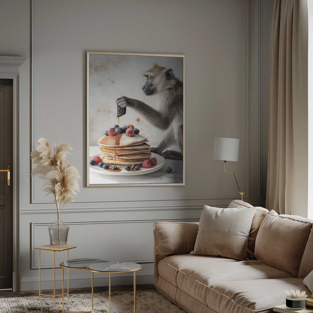 Monkey Maple Morning Poster