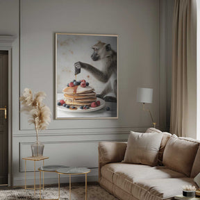 Monkey Maple Morning Poster