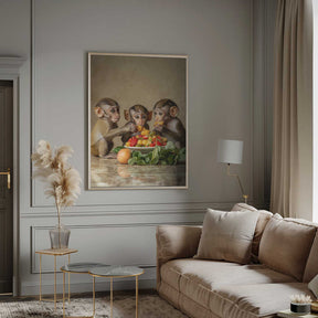 Little Monkey Feast Poster