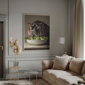 Hippo’s Green Feast Poster