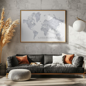 Coddiwomple world map Poster