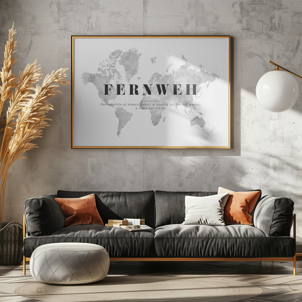 Fernweh world map Poster