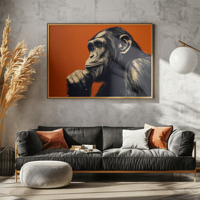 Thinking Monkey Poster