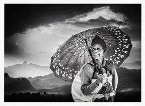 lady with umbrella Poster