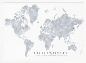 Coddiwomple world map Poster