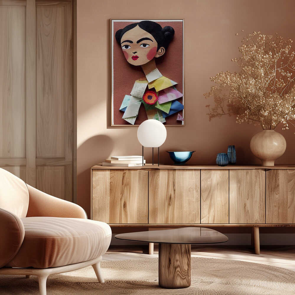 Paper Portrait Blossom Poster