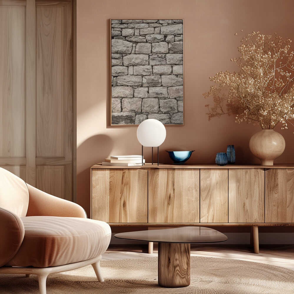 Serene Stonework Poster