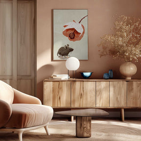 Mouse and Flower Poster