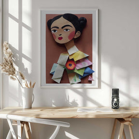 Paper Portrait Blossom Poster