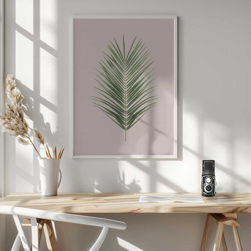 Palm Leaf Blush Poster