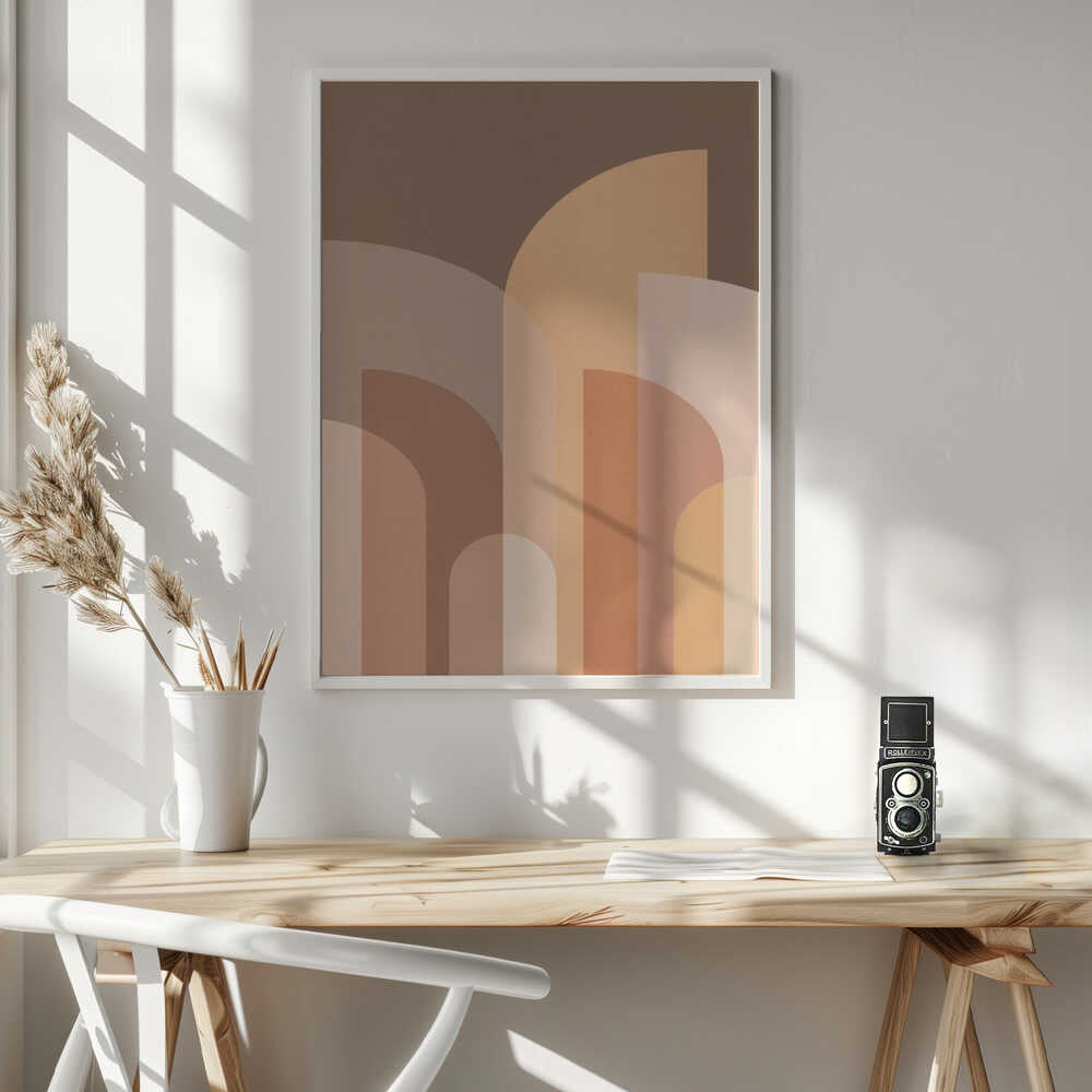 Retro Geometric II Poster