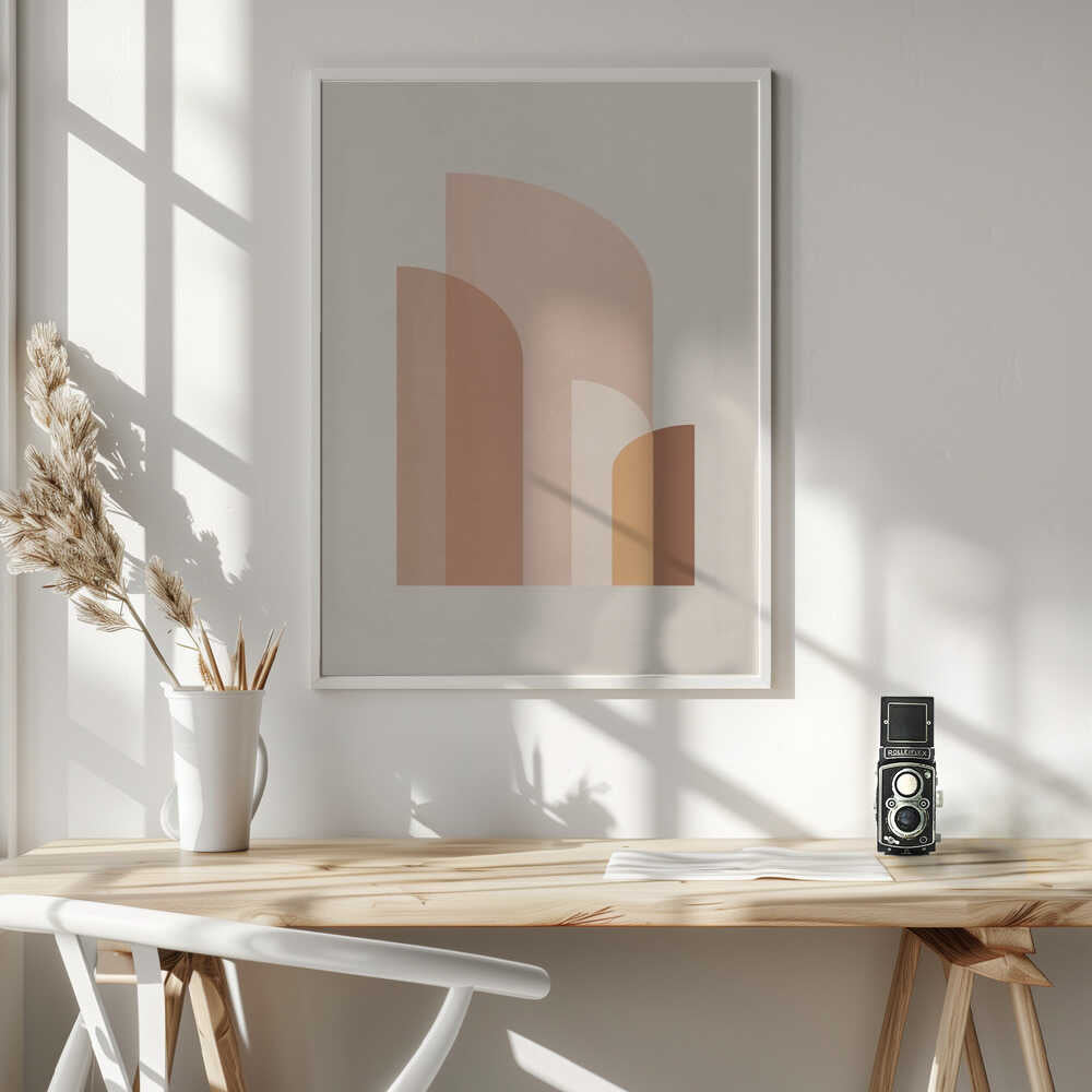 Retro Geometric IV Poster