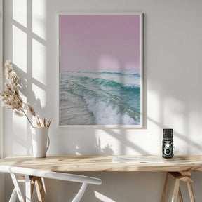 Pink Sky Beach Poster