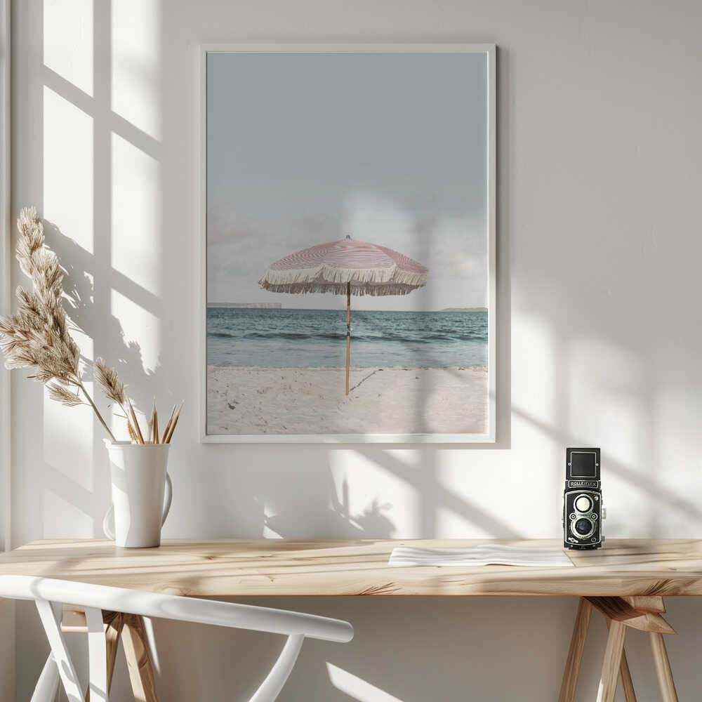 Pink Umbrella Poster