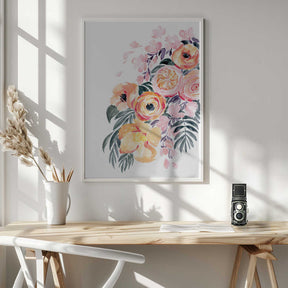 Danette bouquet in coral Poster