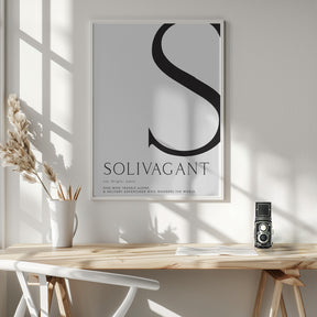 Solivagant definition typography art Poster