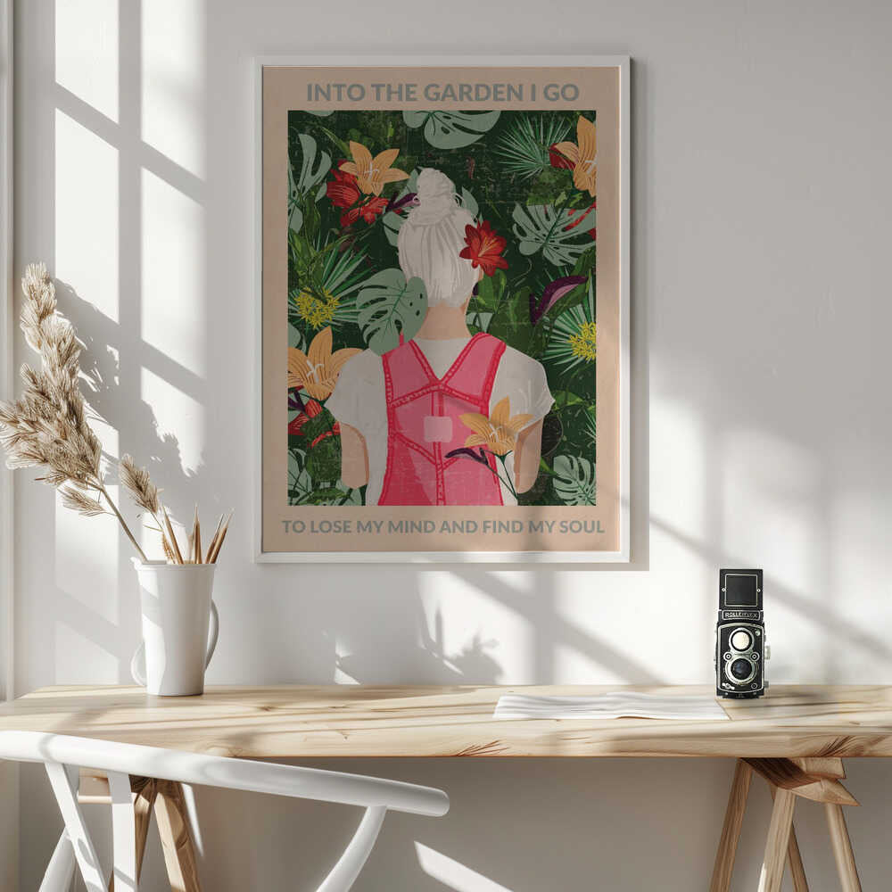 Into the Garden (grey) Poster