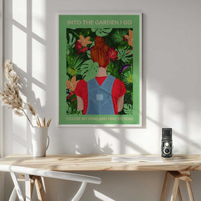 Into the Garden (redhead &amp; Light Green) Poster