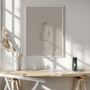 Striped Vase Poster