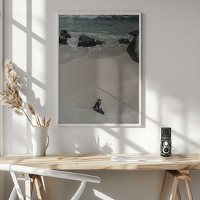 Lonely Beach Stroll Poster
