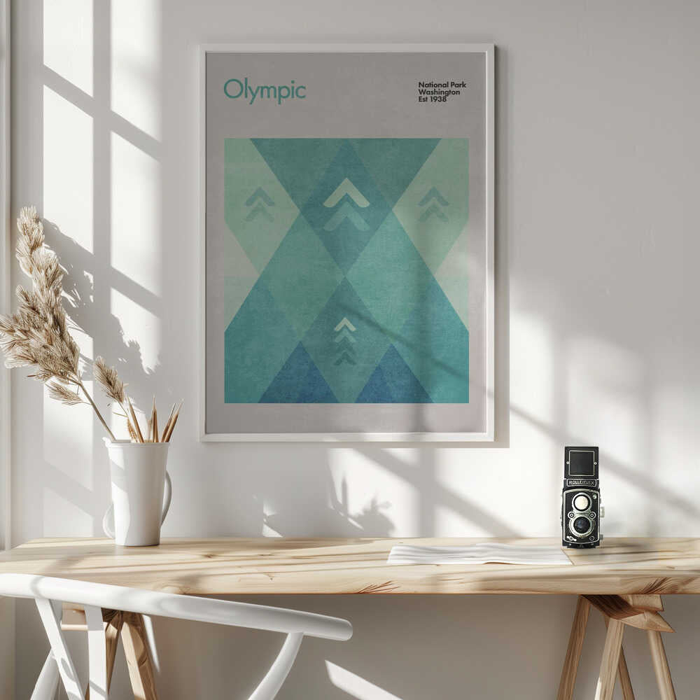 Geometric Peaks Poster