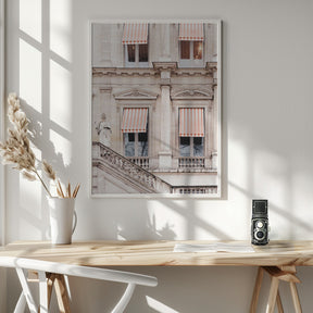 Striped Paris Awning Poster