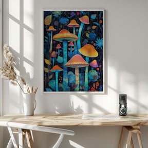 Nature 2 mushrooms Poster