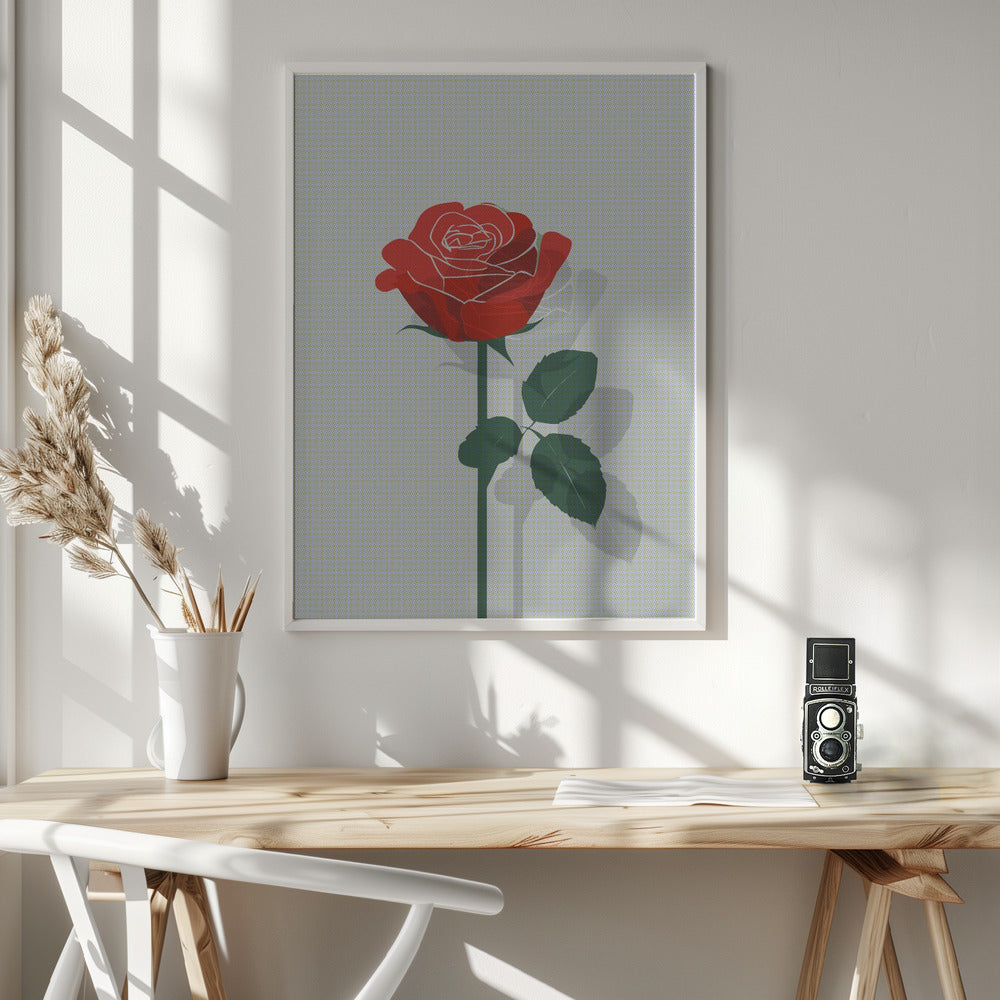 Rose In Raster Poster