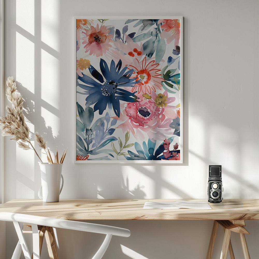 Watercolor Floral No. 1 Poster