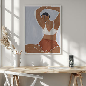 Woman Doing Yoga In Bikini Print By Ivy Green Illustrations Poster