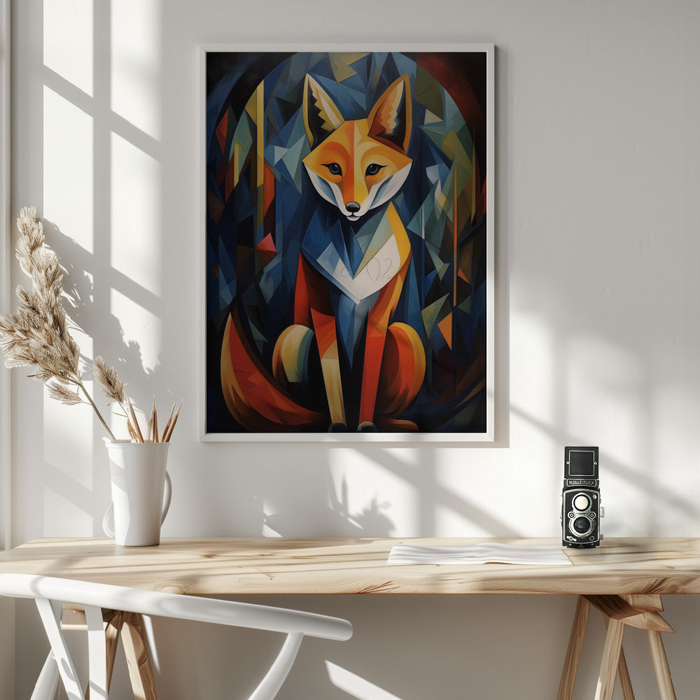 The Cubistic Fox Poster